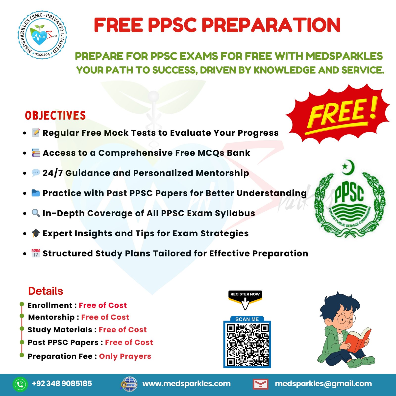 Free PPSC preparation with Medsparkles