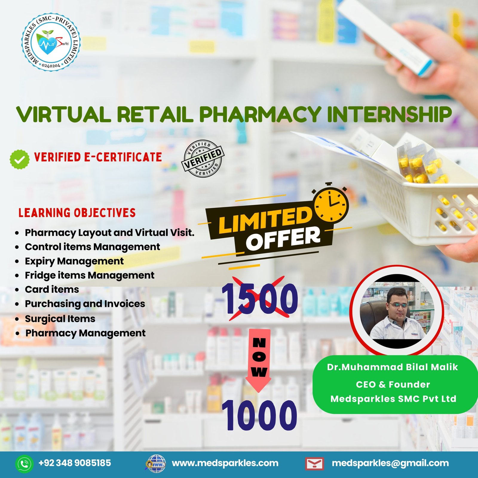 One Week Retail Pharmacy Internship by Medsparkles